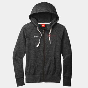 Ladies Gym Vintage Full Zip Hoodie Thumbnail