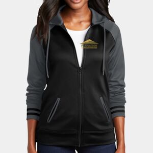 Ladies Sport Wick ® Varsity Fleece Full Zip Hooded Jacket Thumbnail
